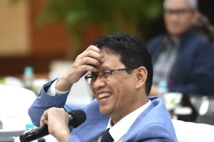 Menteri Keuangan Purbaya Yudhi Sadewa memberikan keterangan saat konferensi pers APBN KiTa edisi Mei 2026 di Jakarta, Selasa (19/5/2026. (Sumber: Antara Foto/M Risyal Hidayat/tom)
