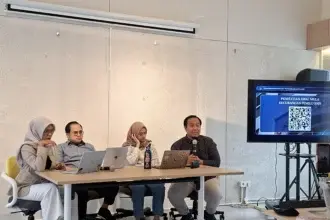 Diskusi peluncuran hasil riset, di Jakarta Selatan, Senin, 8 Juni 2026.