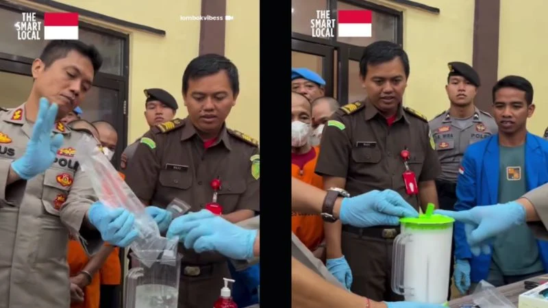 Viral Polres Lombok Utara musnahkan 70 gram sabu.